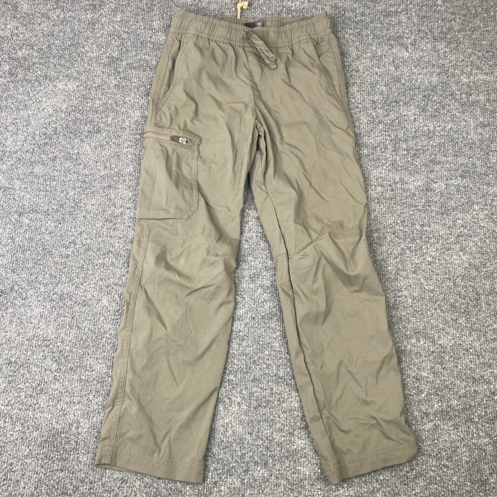 REI Co-op Kids S Hiking Pants Olive Green Elastic Waist Cargo Pocket Outdoor